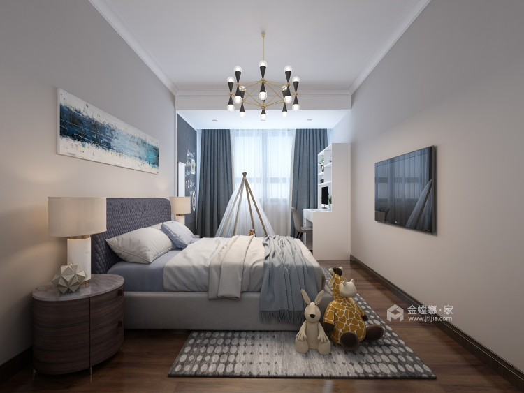 290㎡新中式别墅，演绎宁静致远的东方美韵-卧室效果图及设计说明