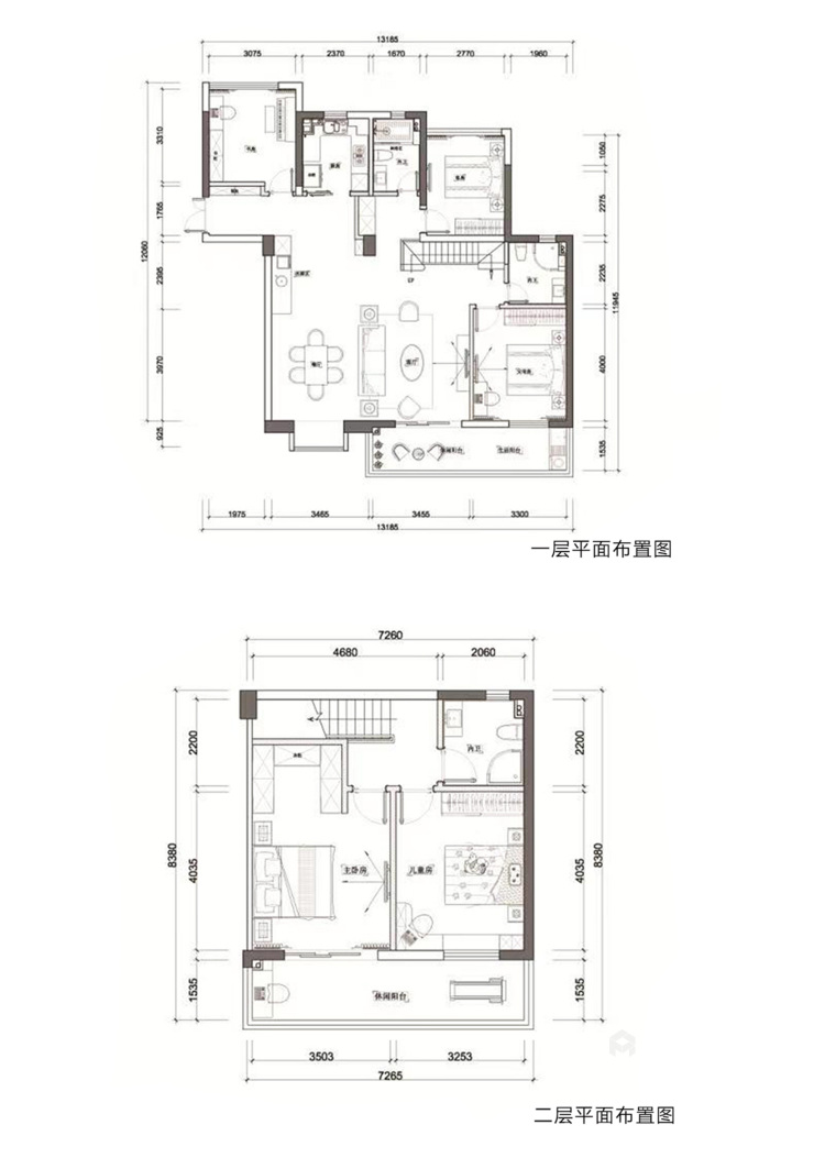 兰亭御园168㎡新中式装修设计图-平面设计图及设计说明