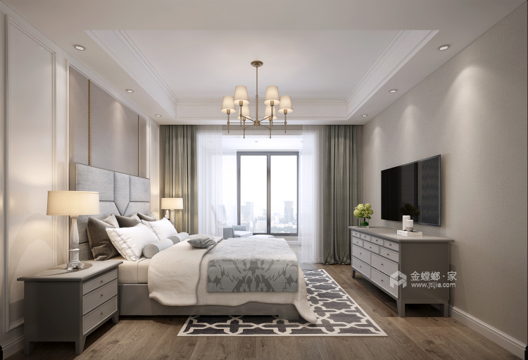 260平欧式装修，客厅和卧室明亮又舒适-卧室效果图及设计说明
