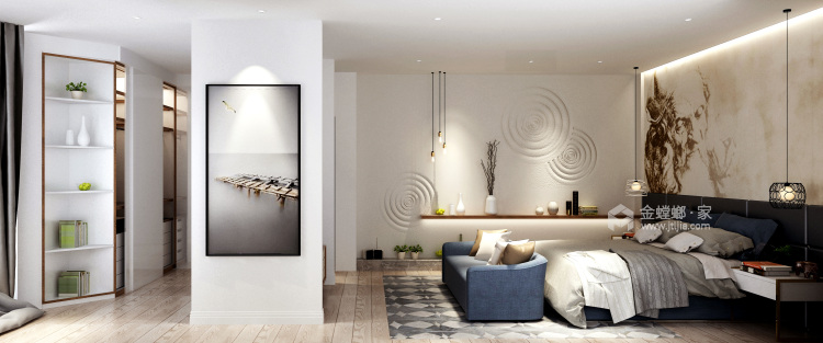 250㎡现代风豪宅，宽敞明亮，通透大气-卧室效果图及设计说明
