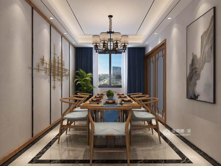 这样的玄关最具中国风的含蓄-餐厅效果图及设计说明