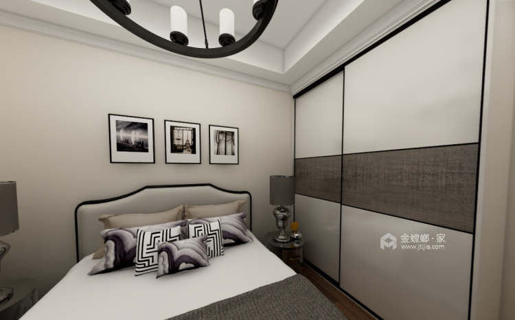 经典大理石现代风-卧室效果图及设计说明