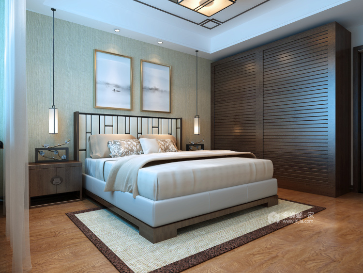 古典韵味十足的家-卧室效果图及设计说明
