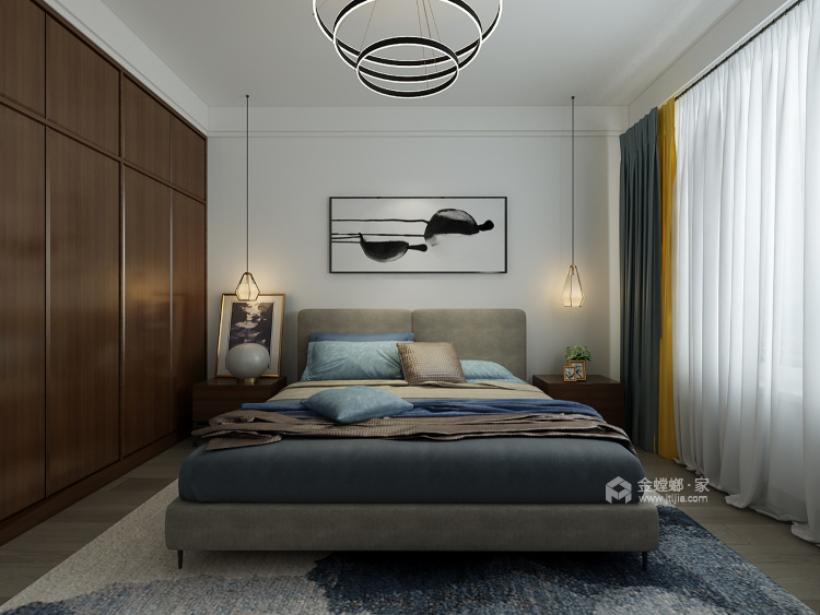 宽敞大方的146㎡现代优雅风-卧室效果图及设计说明