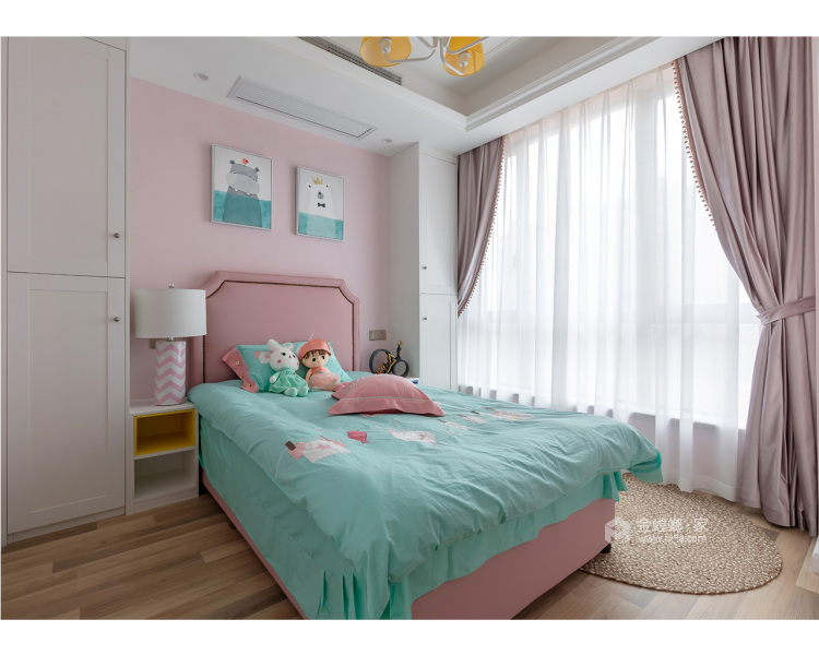 江锦云庐102㎡美式风格样板间-卧室效果图及设计说明