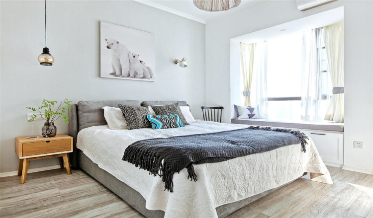 小夫妻的新家，暖色基调的小清新-卧室效果图及设计说明