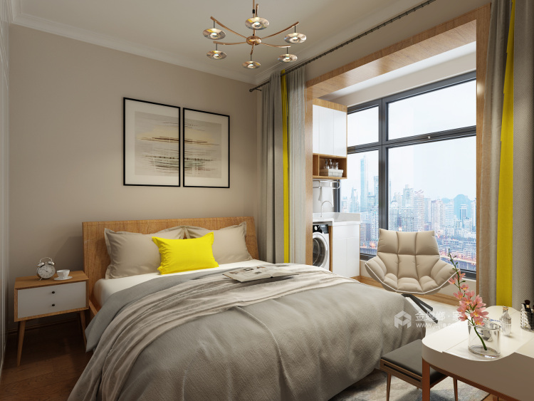 现代港式勾勒超强质感-卧室效果图及设计说明