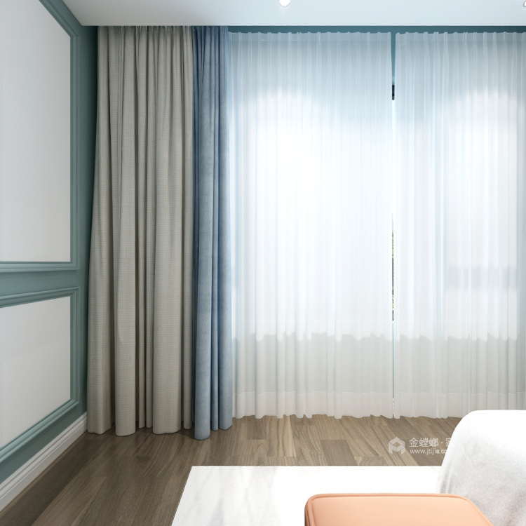 线条演绎现代轻奢 弥漫着温馨与舒畅-卧室效果图及设计说明