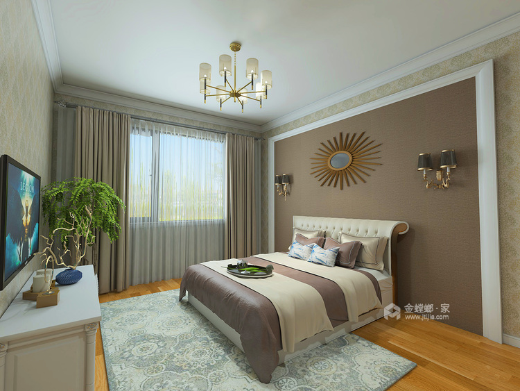 240平欧式奢华大宅-卧室效果图及设计说明