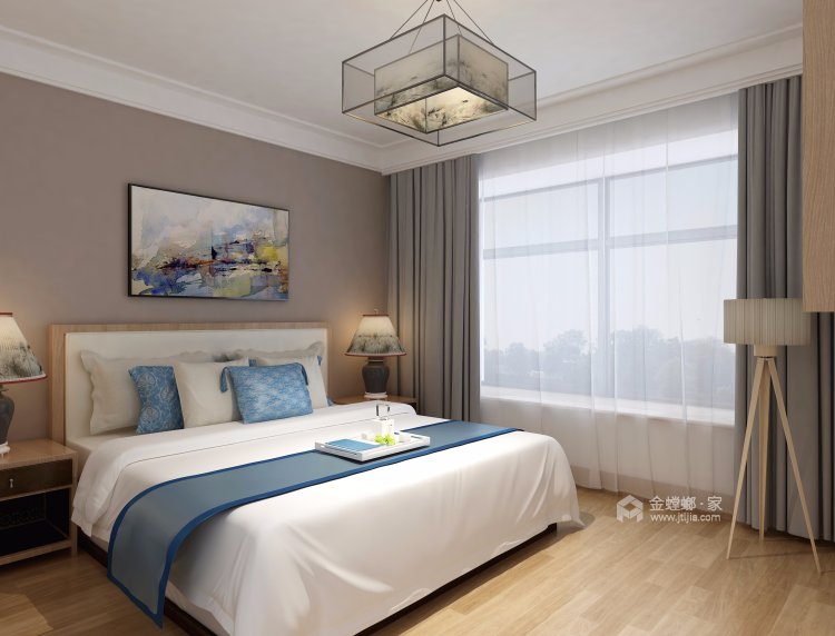 108平中式风，色彩与户型的完美结合-卧室效果图及设计说明