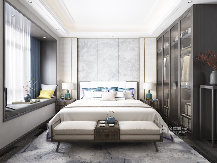 古典新中式，每一个角落都很优雅-卧室效果图及设计说明