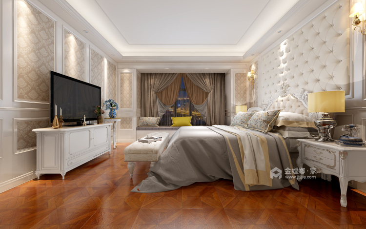 典雅欧式暖宅，带你体验人间奢华-卧室效果图及设计说明