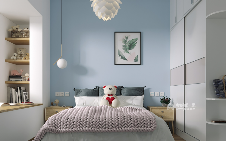 85平小户型小清新北欧风-卧室效果图及设计说明