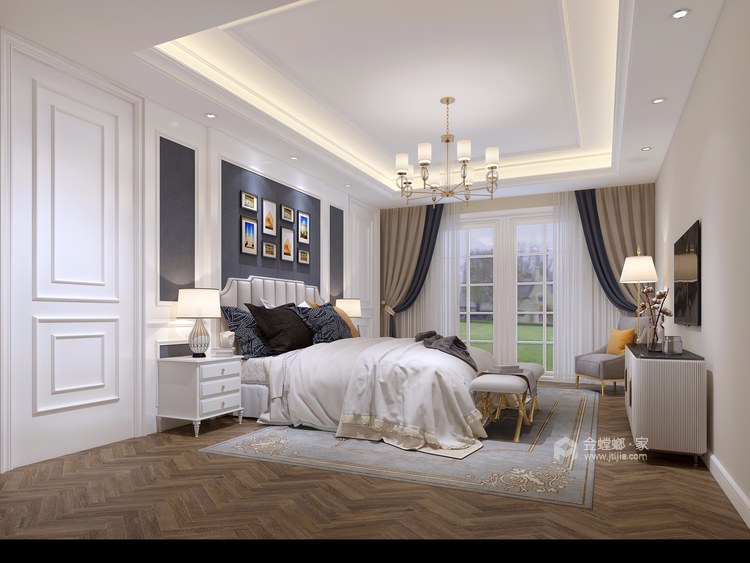 崇尚自由的美式风-卧室效果图及设计说明