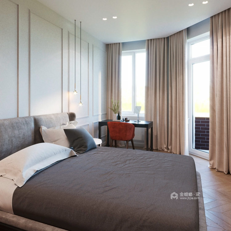 宁静和舒适的居家空间-卧室效果图及设计说明
