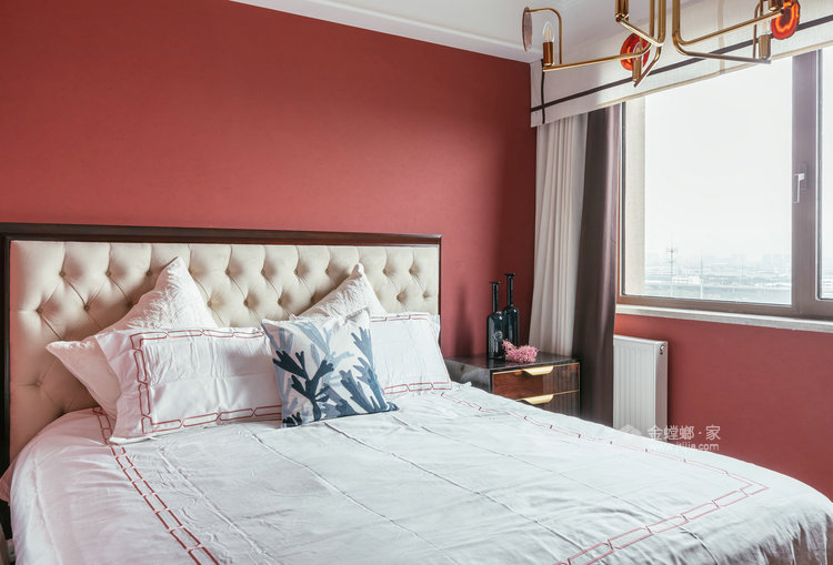 清新的莫兰迪色-卧室效果图及设计说明