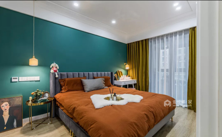 91平 现代风格精致美宅-卧室效果图及设计说明