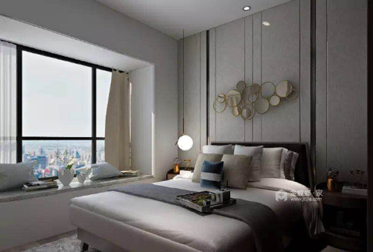 花鸟山水的中国风-卧室效果图及设计说明