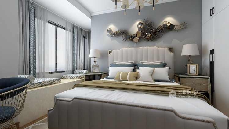 107平 现代风格婚房 品质生活从家开始-卧室效果图及设计说明