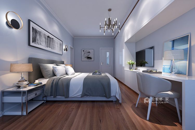 简约范儿，直撩人心的美-卧室效果图及设计说明