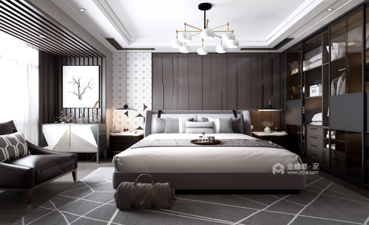 130平现代轻奢华，超大卧室，尽享高品质生活-空间效果图