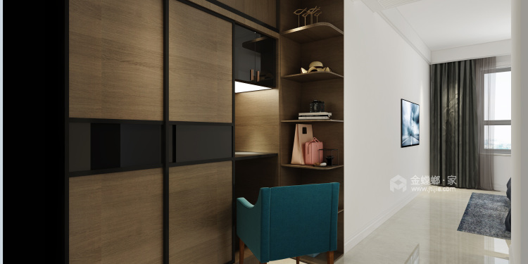 黑白灰如何装出现代时尚的家-卧室效果图及设计说明
