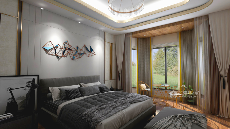 将极简风格融入现代都市生活中-卧室效果图及设计说明