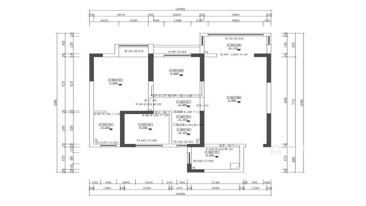 105m²充满年轻活力的北欧3居室-业主需求&原始结构图