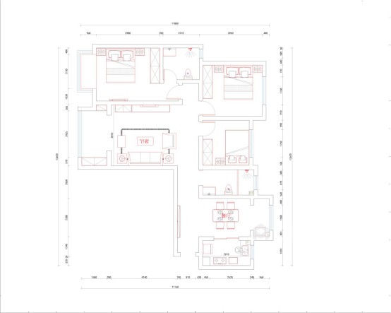 139平米现代家装，清新素雅，开启家居舒适生活-平面设计图及设计说明