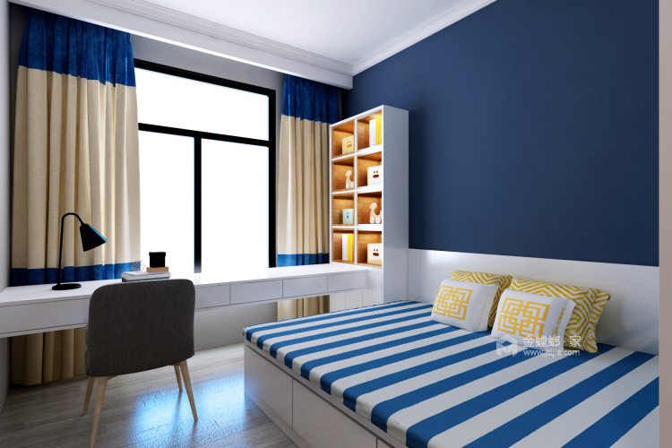 122平米现代简约风，层次分明，简单而富于情趣-卧室效果图及设计说明