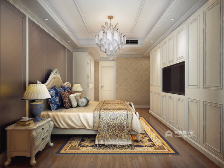 追求品质典雅，190平欧式家，职场精英的最爱-卧室效果图及设计说明