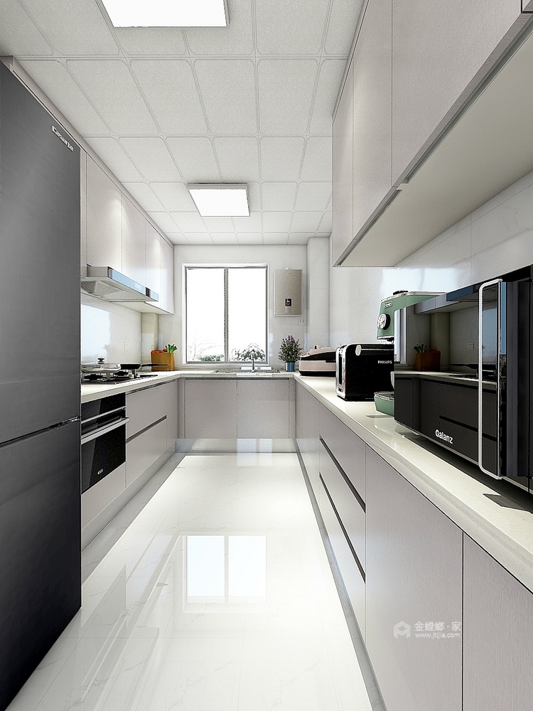 141平现代风 高品质生活的格调选择-厨房