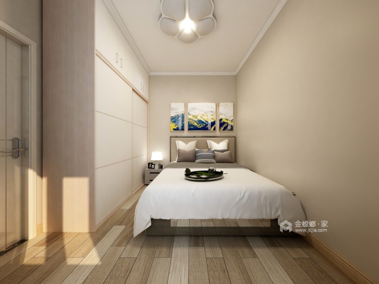 84平小户型现代风格，简洁明了舒适实用-卧室效果图及设计说明