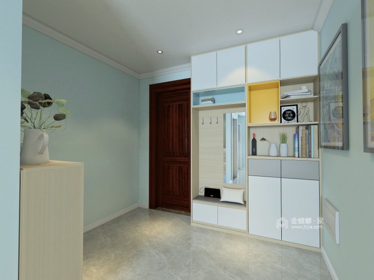 87平北欧风格的居家家具，浅淡的色彩、洁净的清爽感-空间效果图