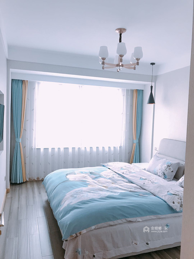 98平温馨精致北欧风小三房-卧室效果图及设计说明