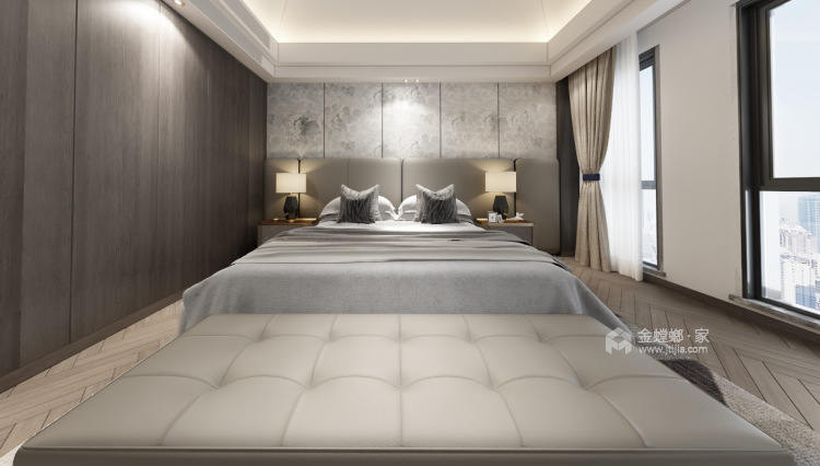 180平现代风 点线面联动 不一样的空间感受-卧室效果图及设计说明