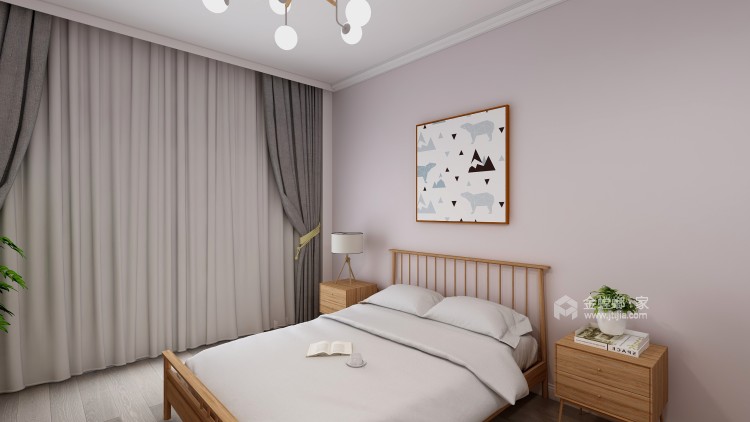 118平品质北欧设计-卧室效果图及设计说明