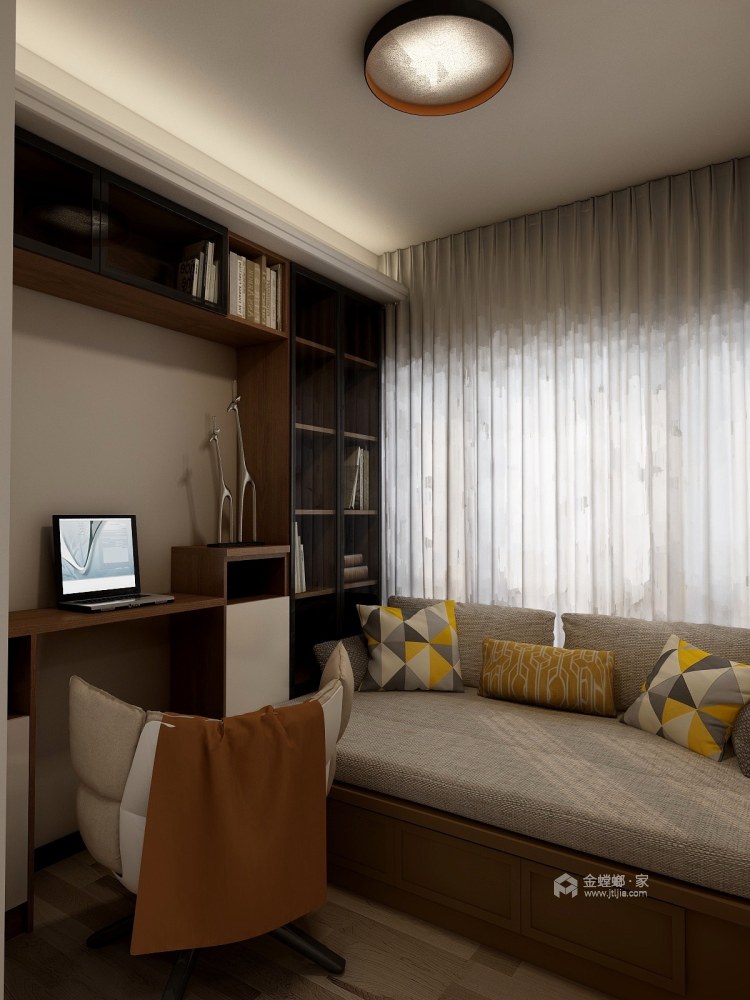 107平现代简约风格设计-卧室效果图及设计说明