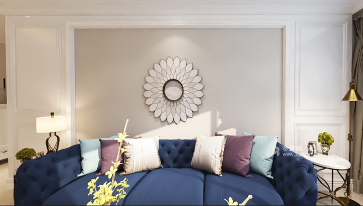 米黄色营造华美富丽浪漫的美式风-卧室效果图及设计说明