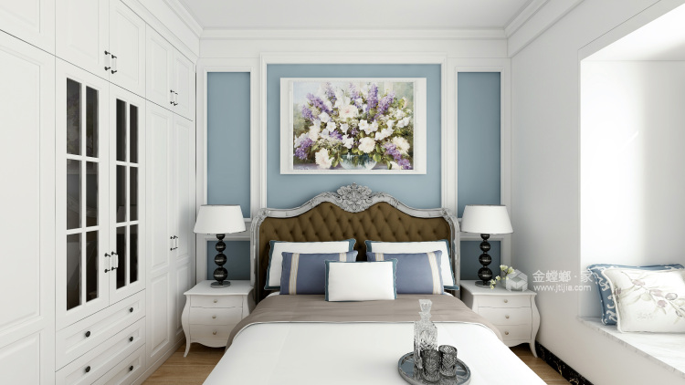 107平主题白色系简约欧式-卧室效果图及设计说明