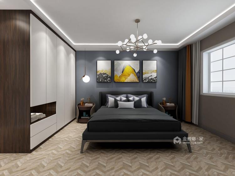 145平深色质感现代风-卧室效果图及设计说明