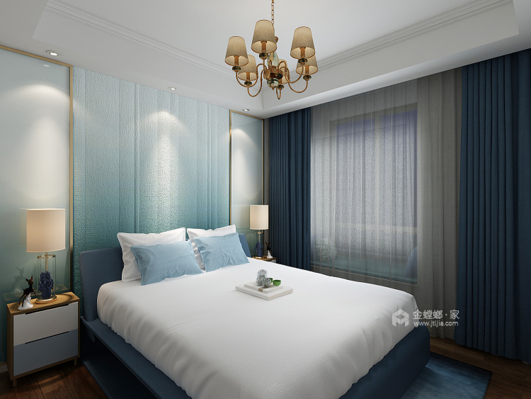 124平宁静优雅系现代风-卧室效果图及设计说明