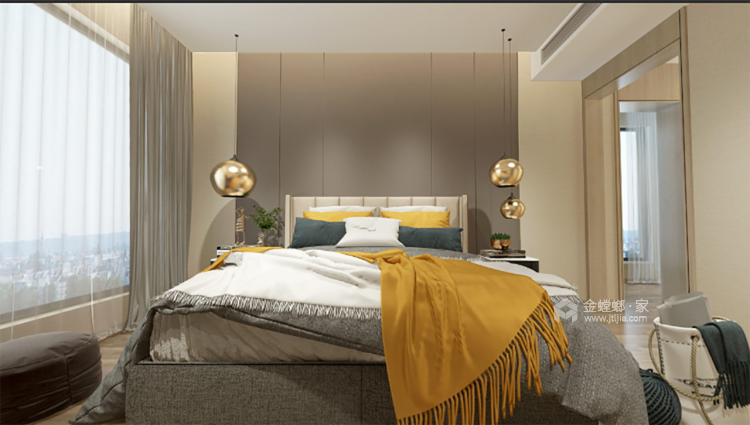 165平时尚大气系现代-卧室效果图及设计说明