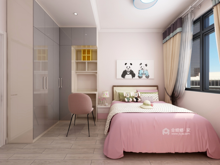 122平浅色系现代风，温馨且明亮舒适-卧室效果图及设计说明