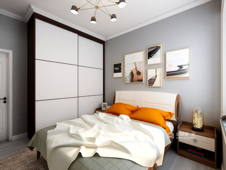 94平优雅格调现代简约-卧室效果图及设计说明
