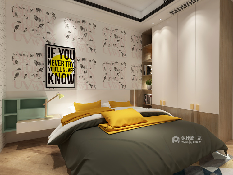 116平现代风，宁静优雅生活姿态-卧室效果图及设计说明