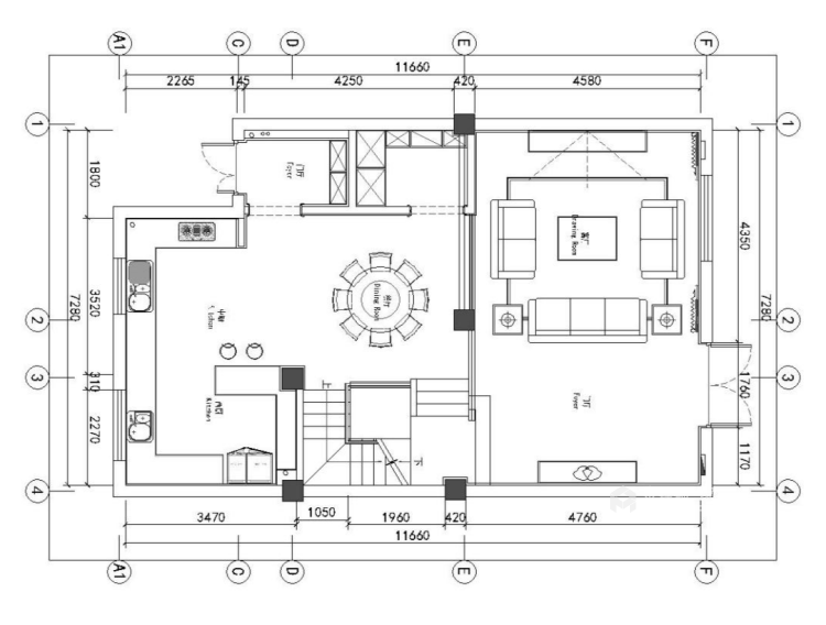 300平新中式别墅，三世同堂其乐融融的家-平面设计图及设计说明
