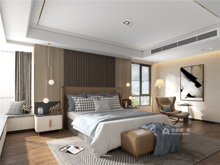 209平现代简约风，教你如何装修大平层-卧室效果图及设计说明