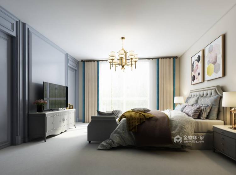 333平复式别墅，浓浓的现代风情-卧室效果图及设计说明