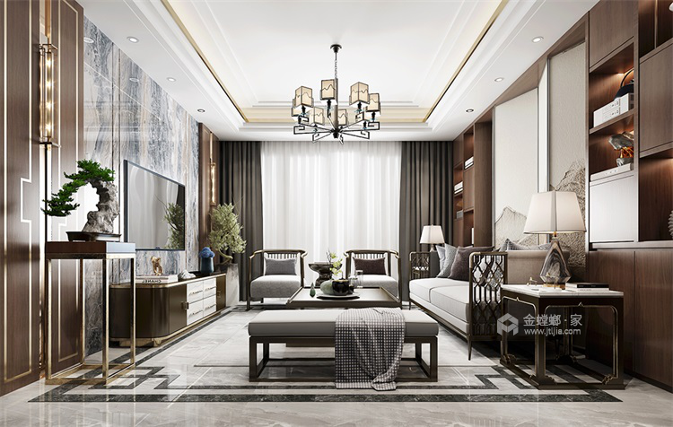 500平现代别墅，你可以这样装修你的新家-客厅效果图及设计说明